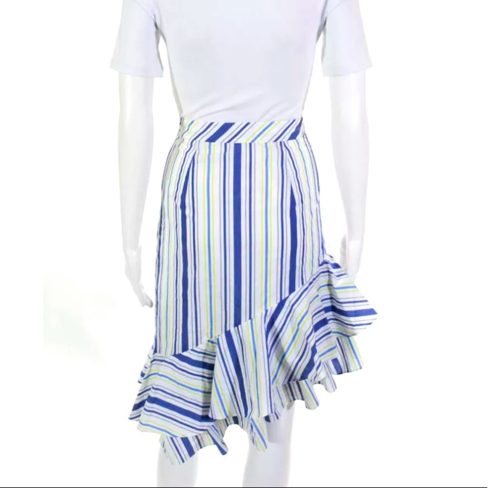 Halogen Ruffle Hem Striped Skirt - Picture 5 of 7